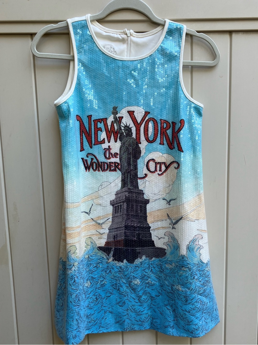 Pippa & Julie girls sequin dress New York City sz 14 summer coquette